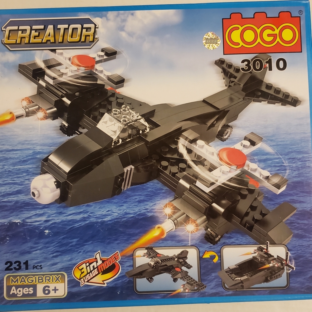 3in1 Jet Fighter 231 pc toy